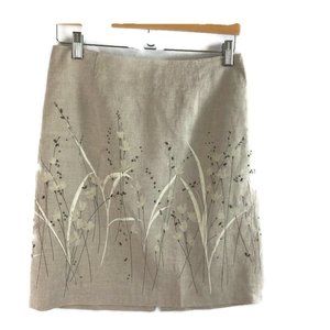 Ann Taylor LOFT Tan Pencil Skirt SZ 8 Linen